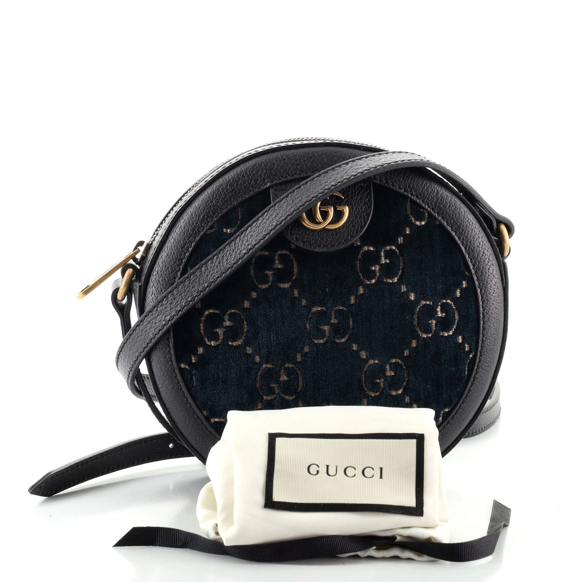 Ophidia Round Shoulder Bag GG Velvet Mini