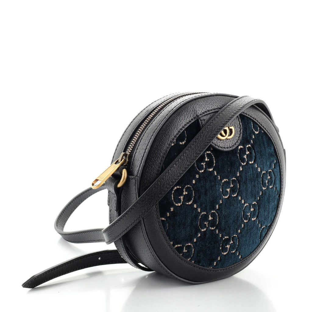 Ophidia Round Shoulder Bag GG Velvet Mini
