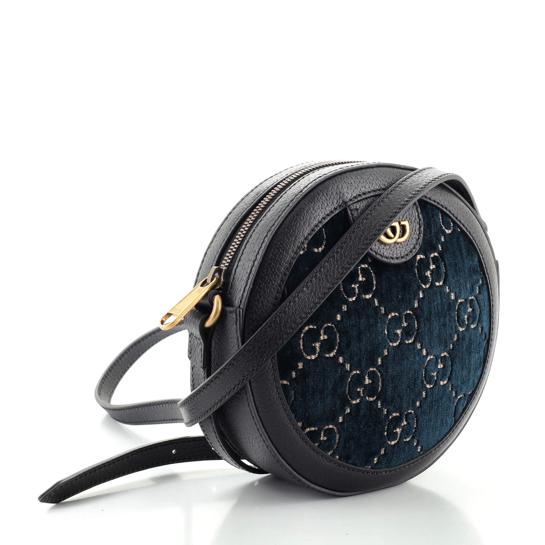 Ophidia Round Shoulder Bag GG Velvet Mini
