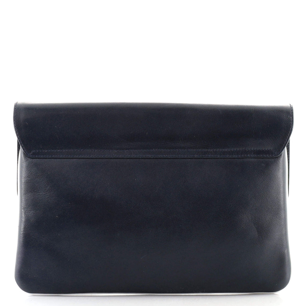Vintage Carriage Flap Clutch Leather