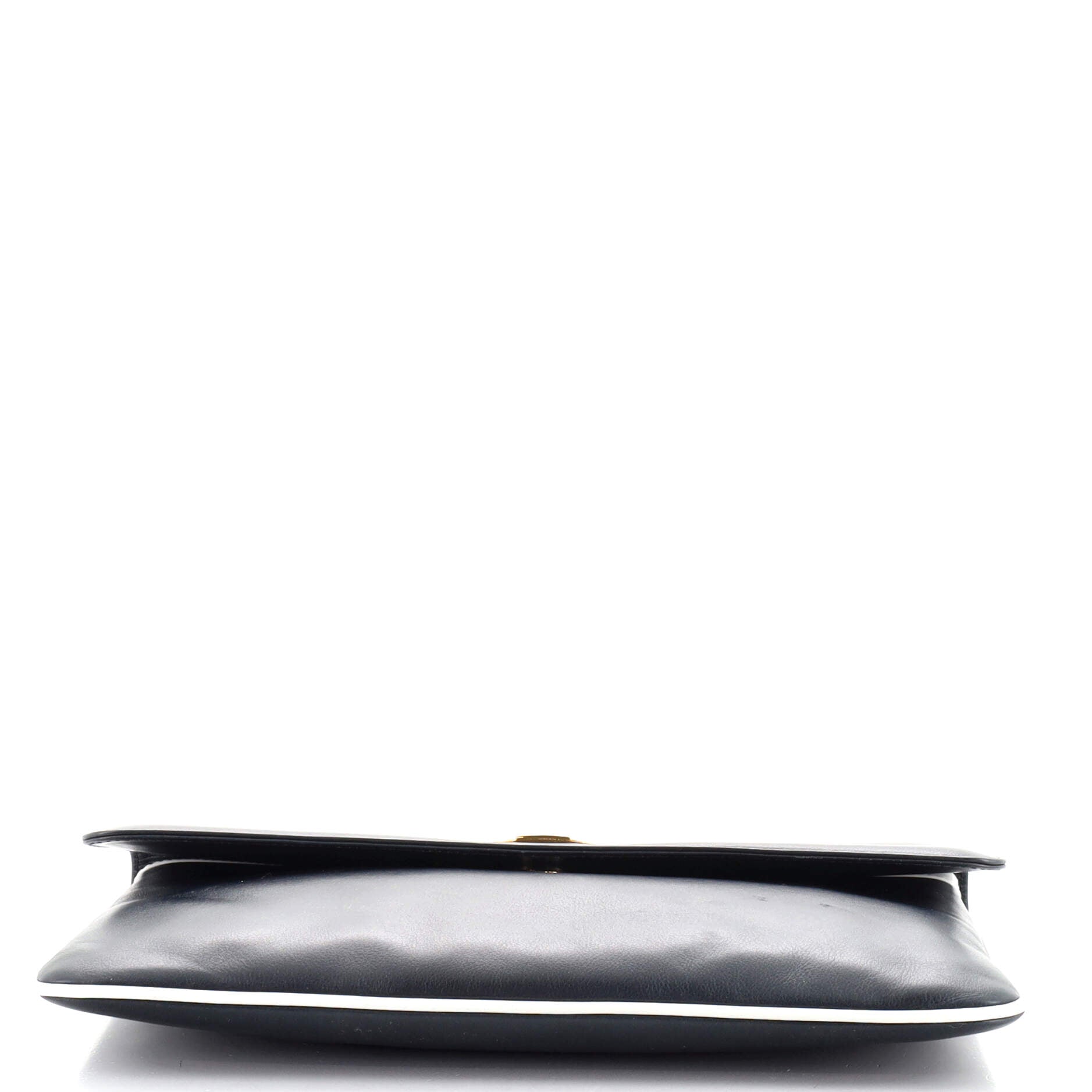 Vintage Carriage Flap Clutch Leather