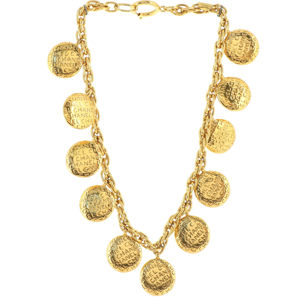 Multi-Medallion Charm Chain Necklace Metal