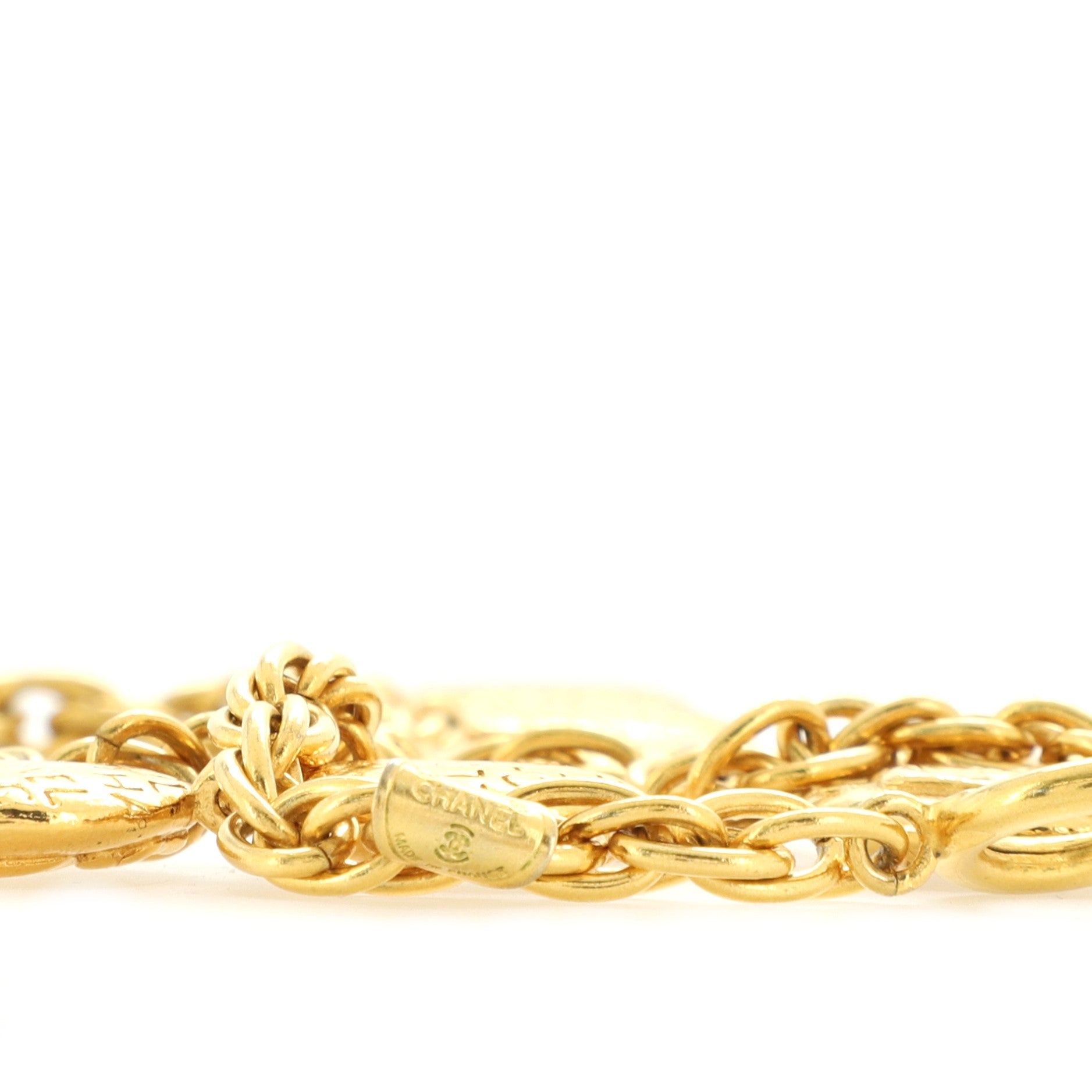 Multi-Medallion Charm Chain Necklace Metal