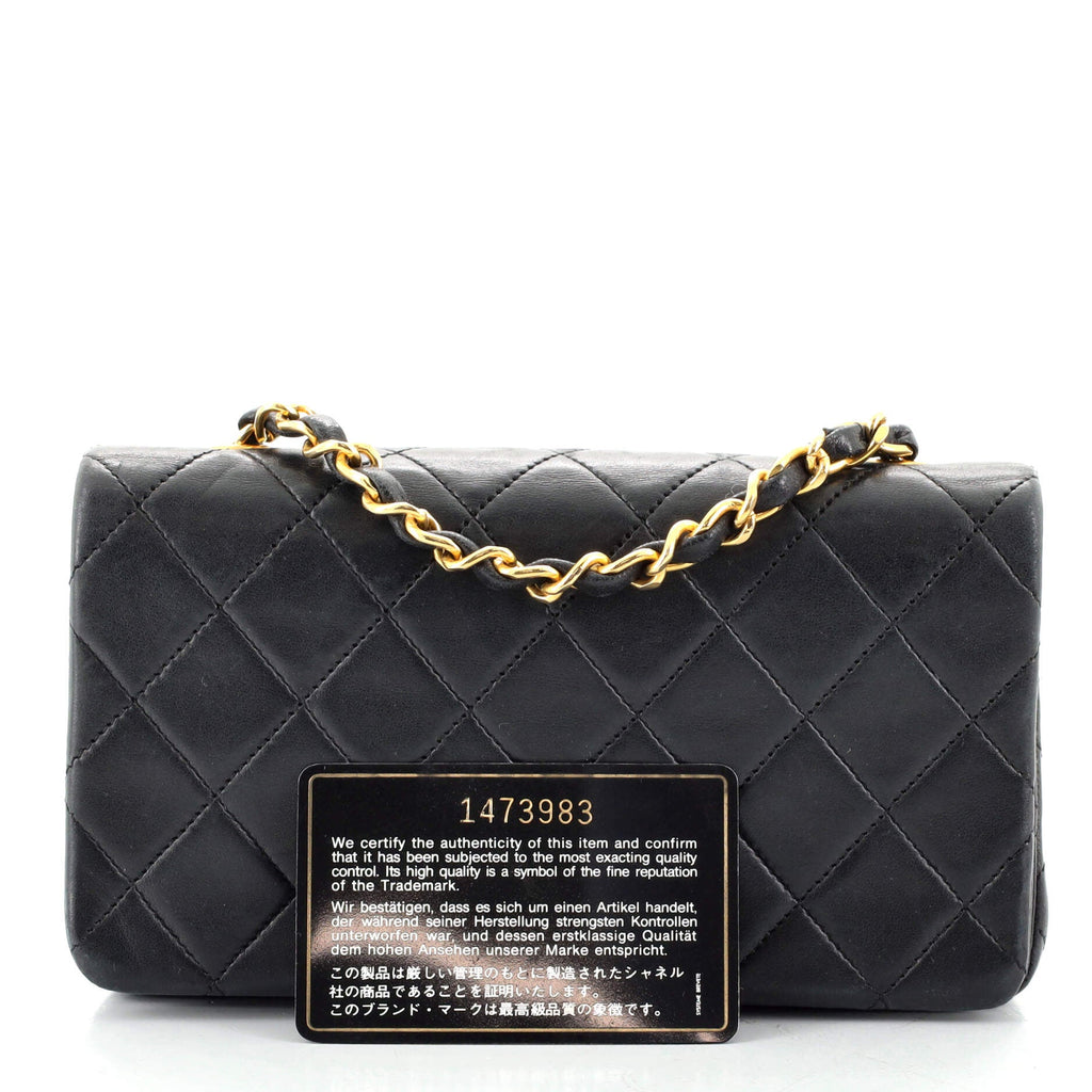 Vintage Full Flap Bag Quilted Lambskin Mini