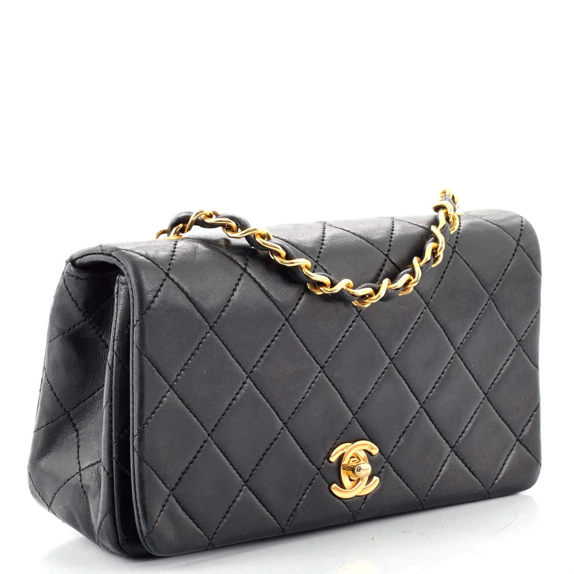 Vintage Full Flap Bag Quilted Lambskin Mini