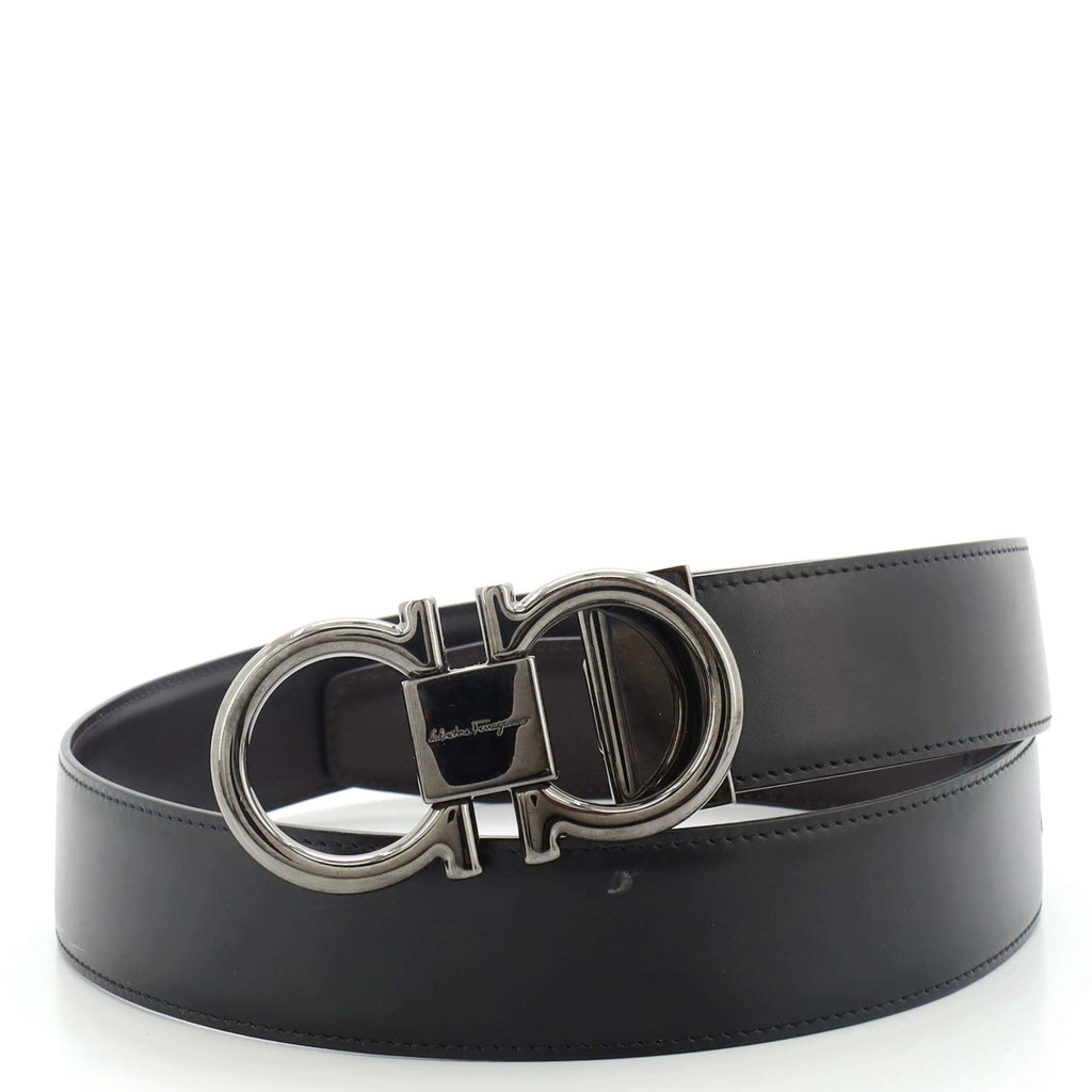 Gancini Reversible Belt Leather Wide 80