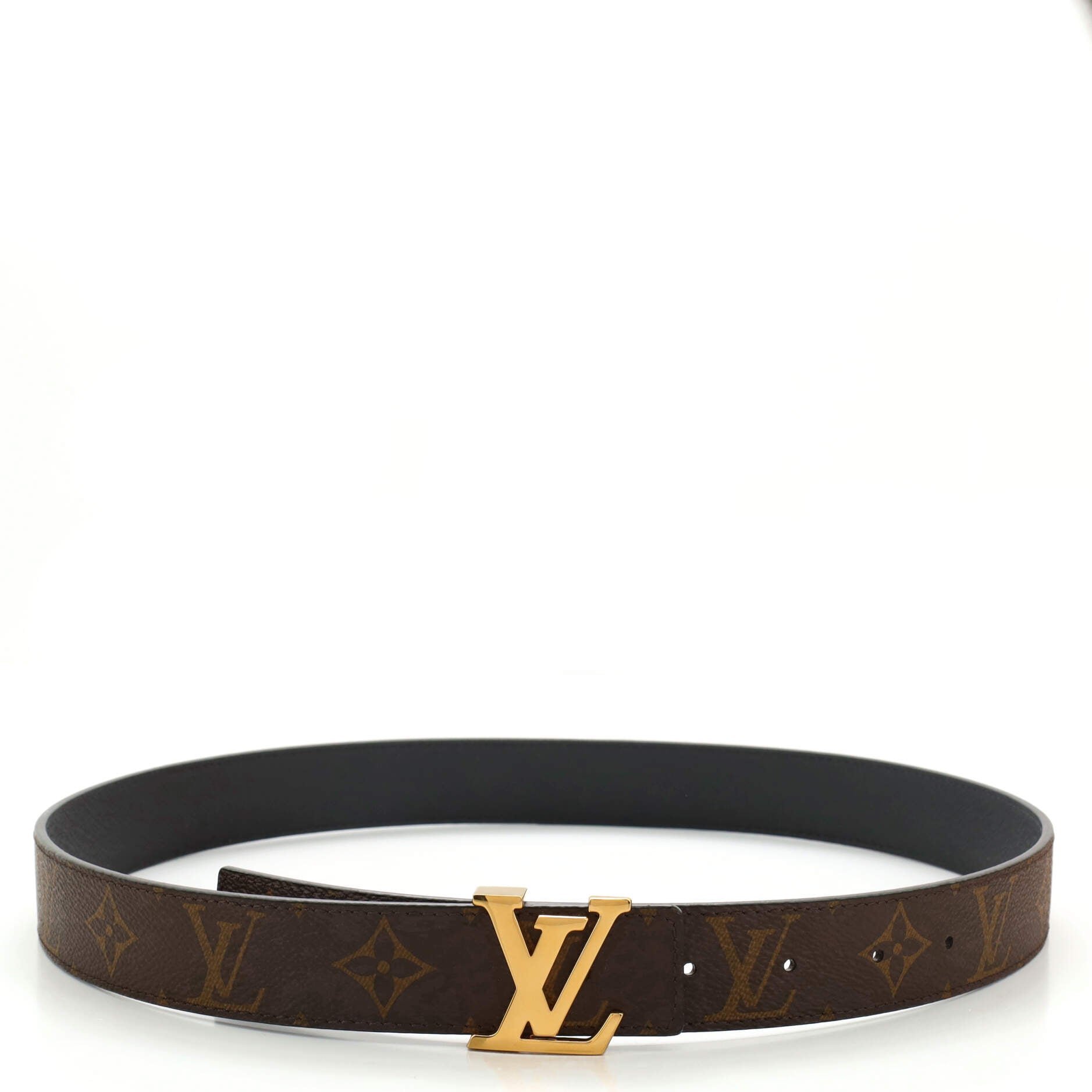 LV Initiales Reversible Belt Monogram Canvas and Leather Medium 80