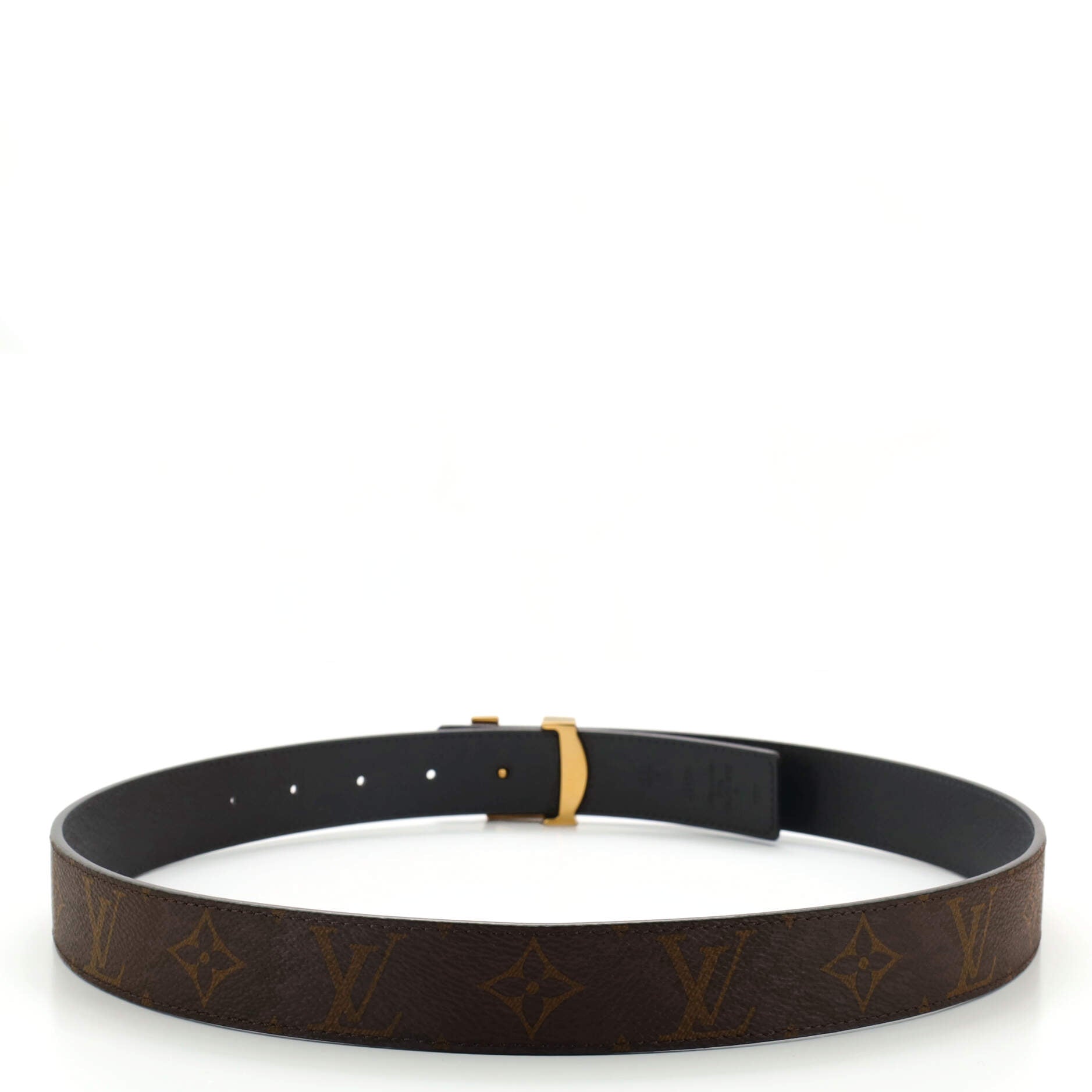 LV Initiales Reversible Belt Monogram Canvas and Leather Medium 80