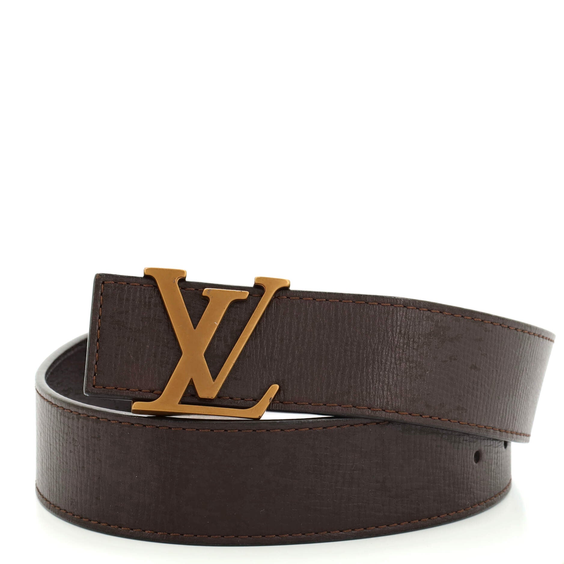 LV Initiales Belt Leather Medium 80