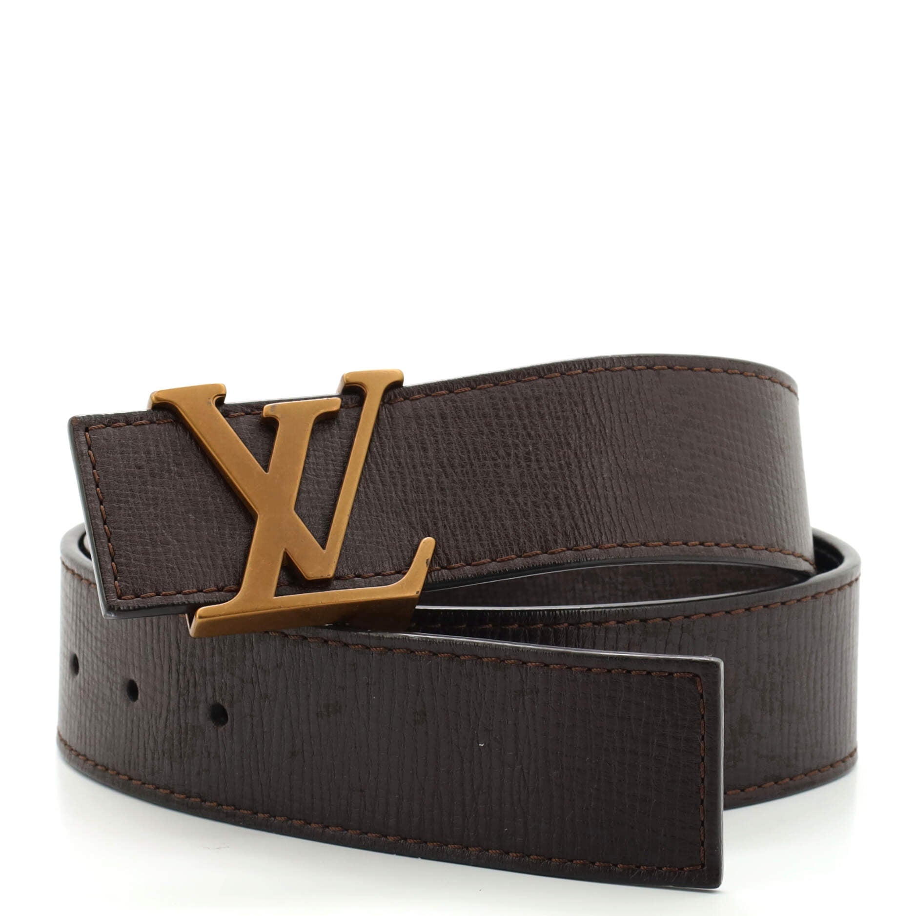 LV Initiales Belt Leather Medium 80