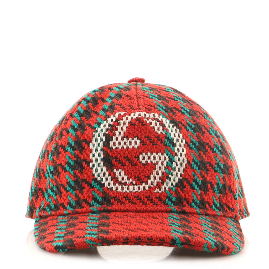 Interlocking G Baseball Cap Houndstooth Wool XXL