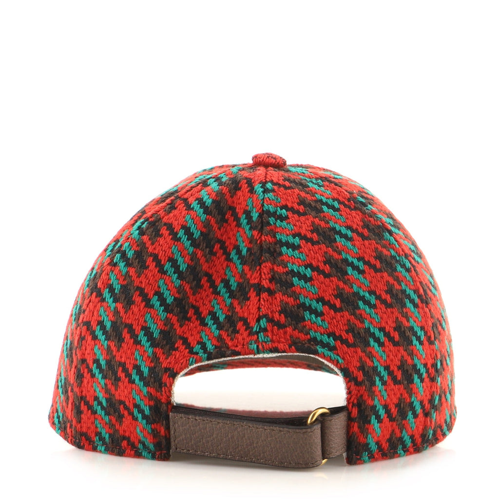 Interlocking G Baseball Cap Houndstooth Wool XXL
