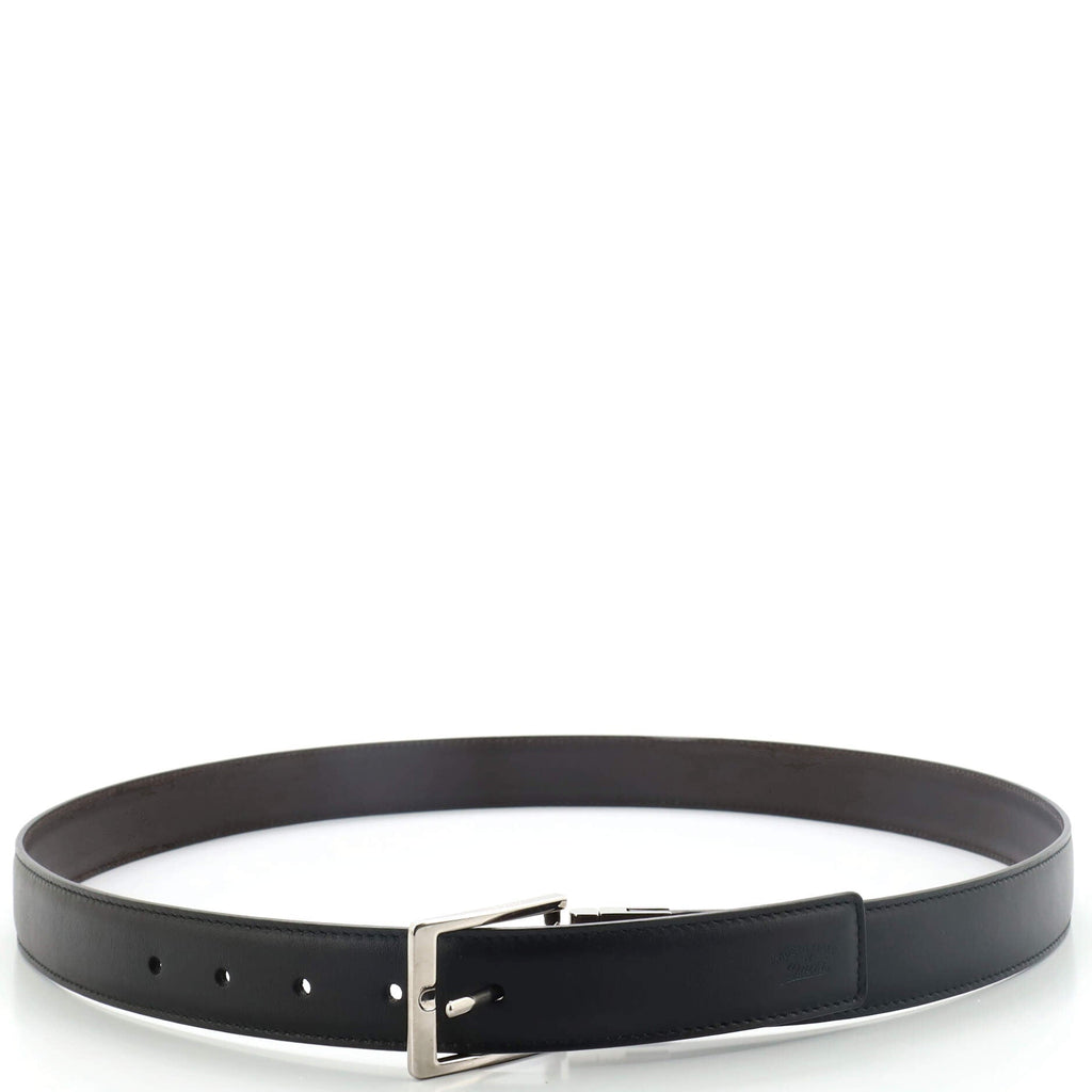 Square Buckle Reversible Belt Leather Medium 105