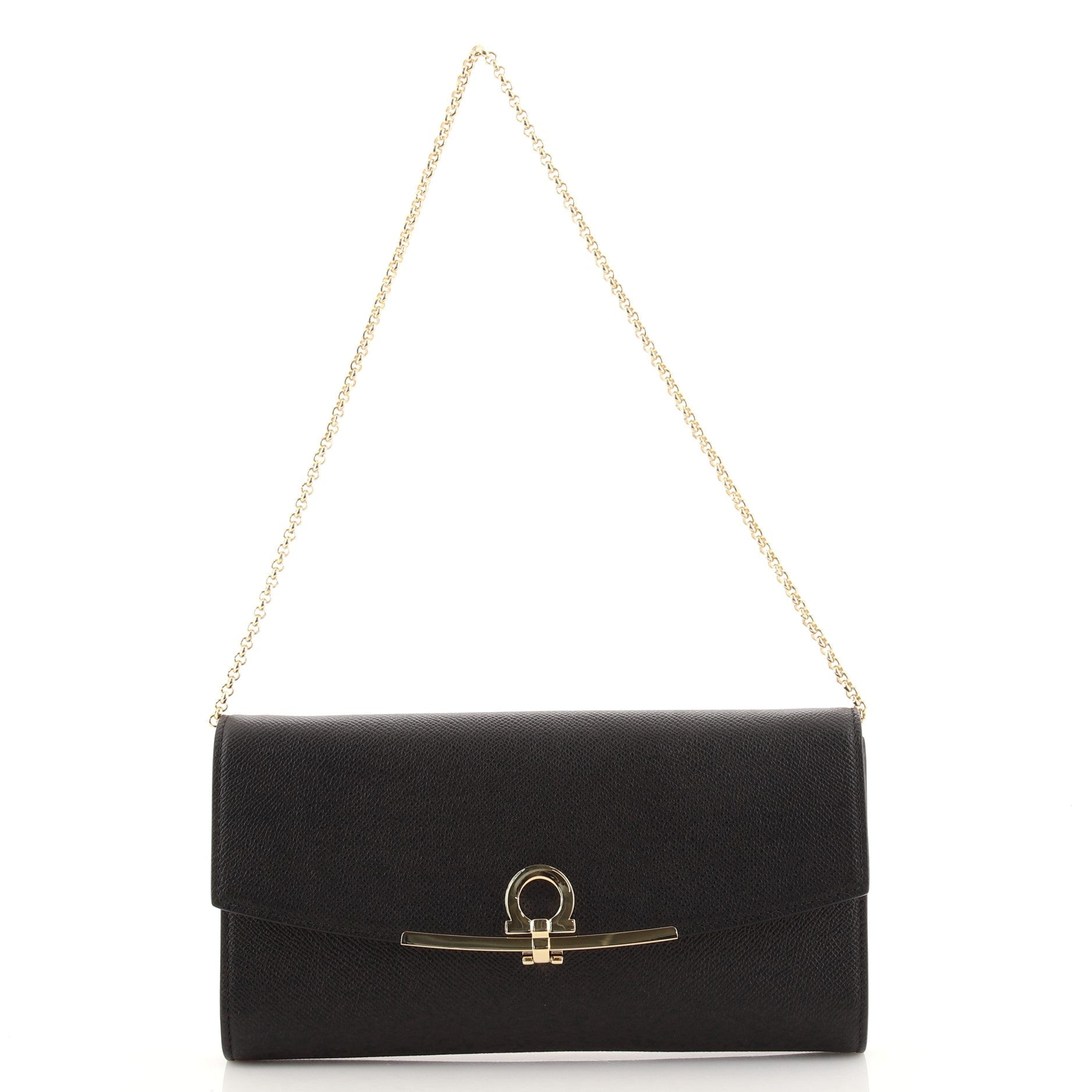 Gancini Clip Clutch Leather Mini