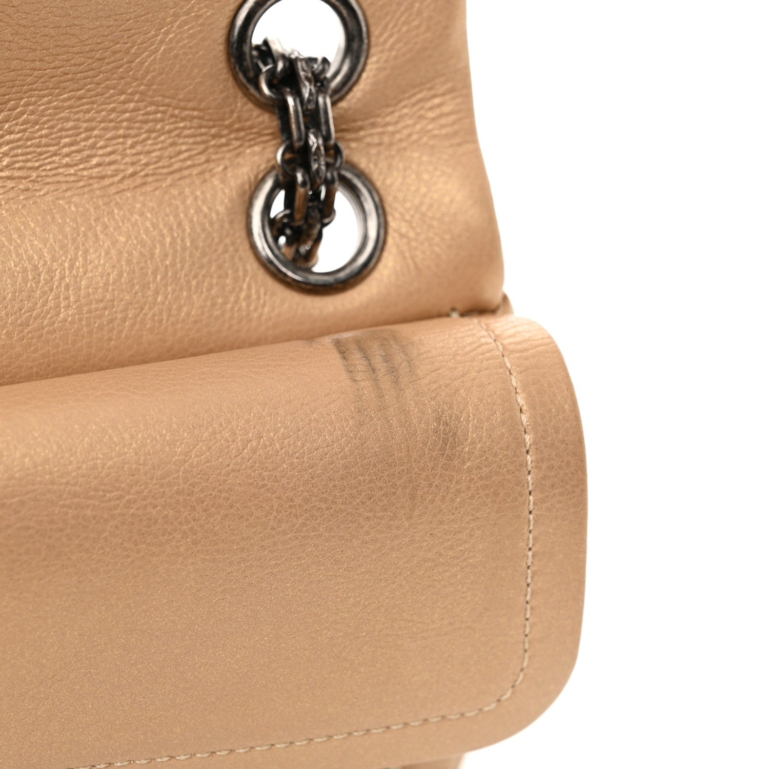 Metallic Calfskin Quilted Lucky Charms 2.55 Reissue 224 Flap Gold