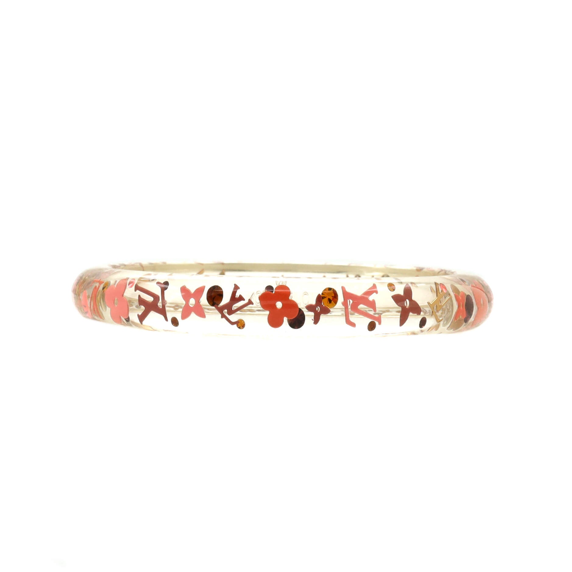 Inclusion Bangle Bracelet Resin with Crystals PM