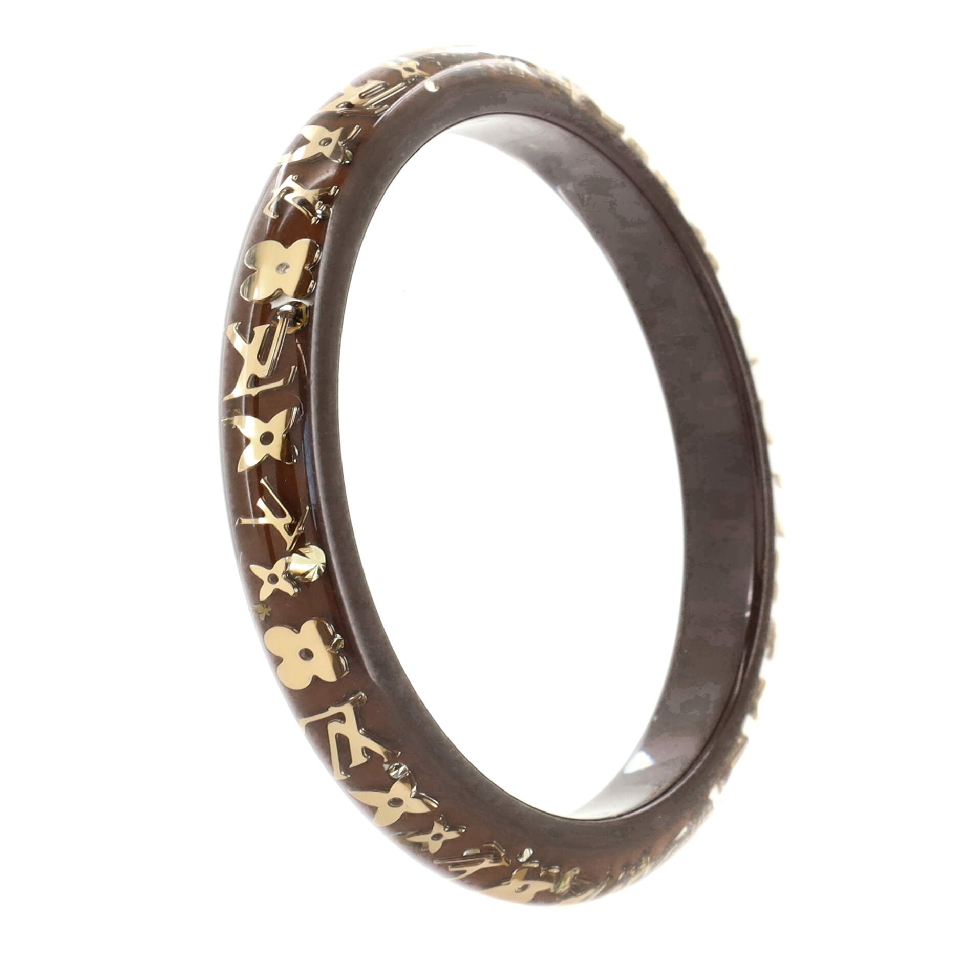 Inclusion Bangle Bracelet Resin with Crystals PM
