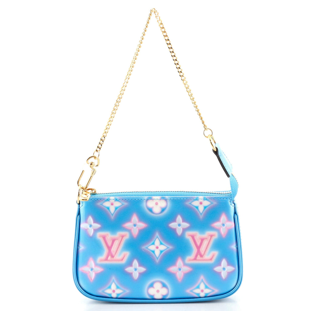 Pochette Accessoires Valentine Neon Monogram Vernis Mini