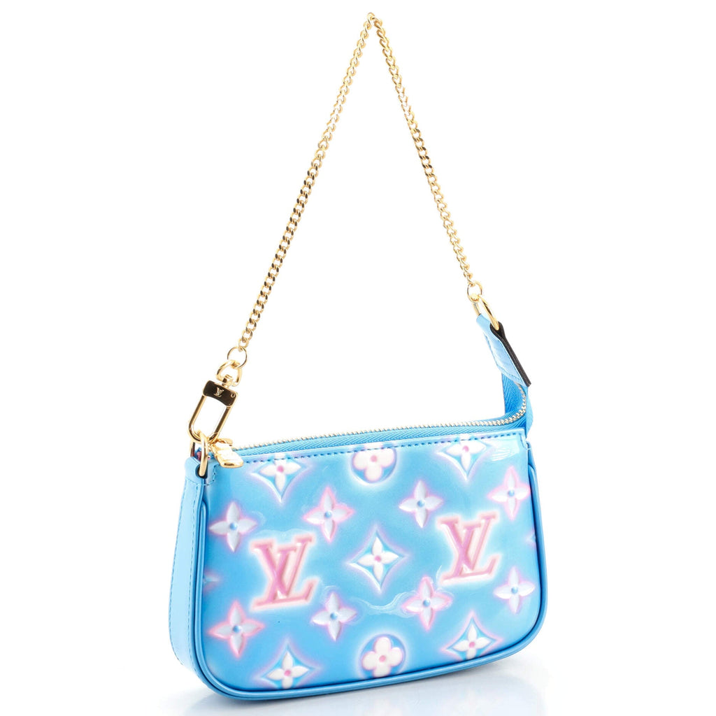 Pochette Accessoires Valentine Neon Monogram Vernis Mini