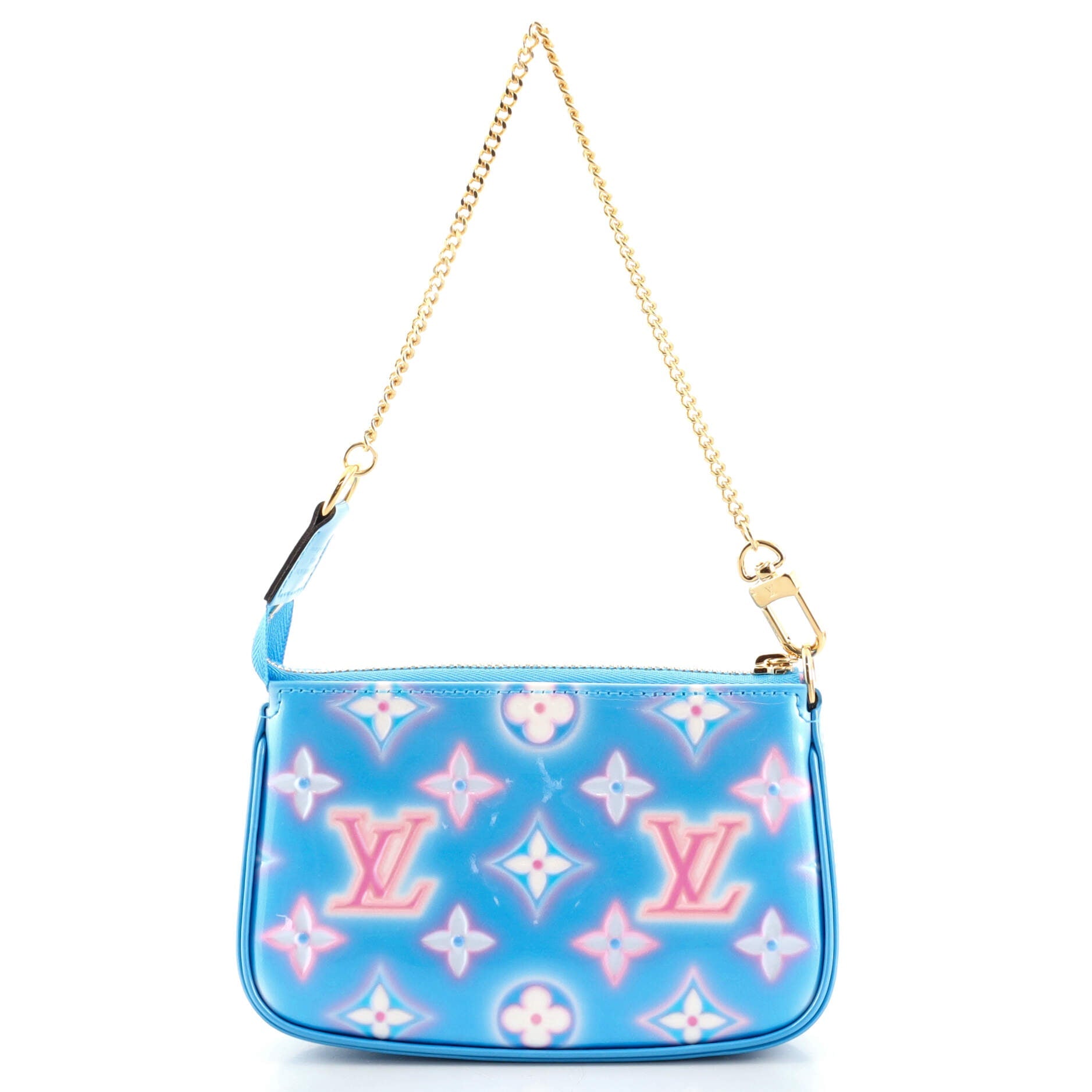 Pochette Accessoires Valentine Neon Monogram Vernis Mini