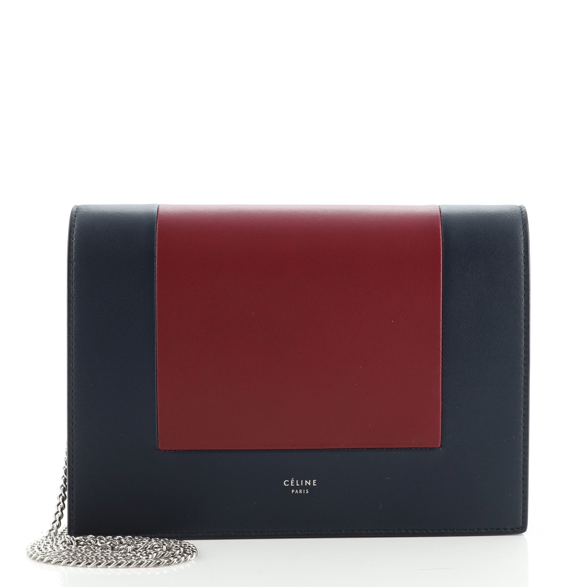 Frame Evening Clutch on Chain Leather