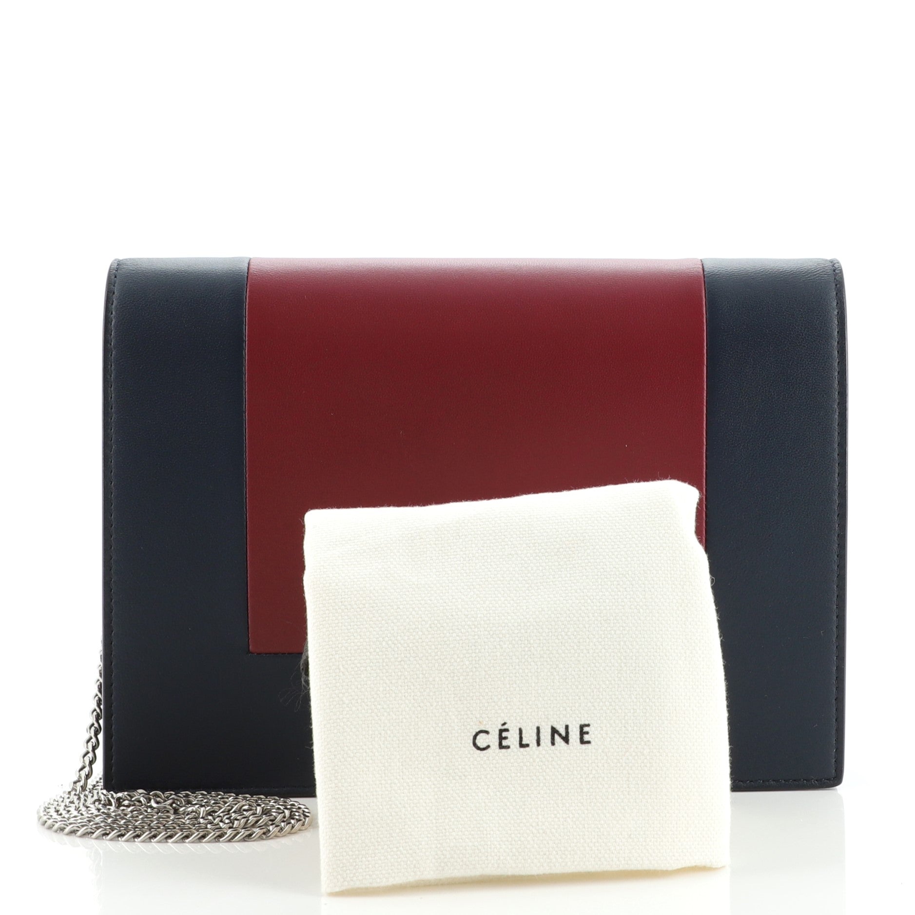 Frame Evening Clutch on Chain Leather
