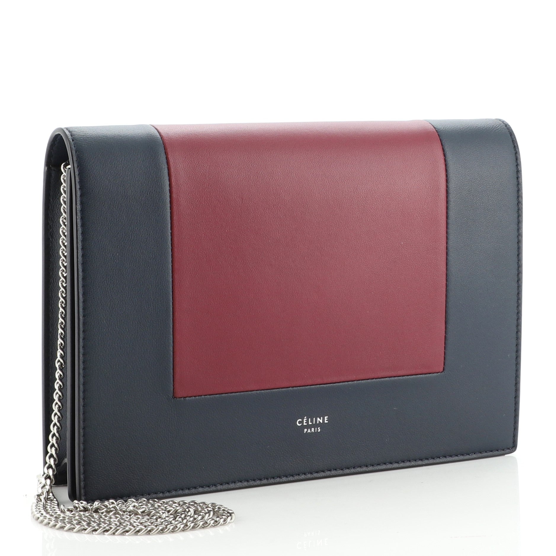 Frame Evening Clutch on Chain Leather