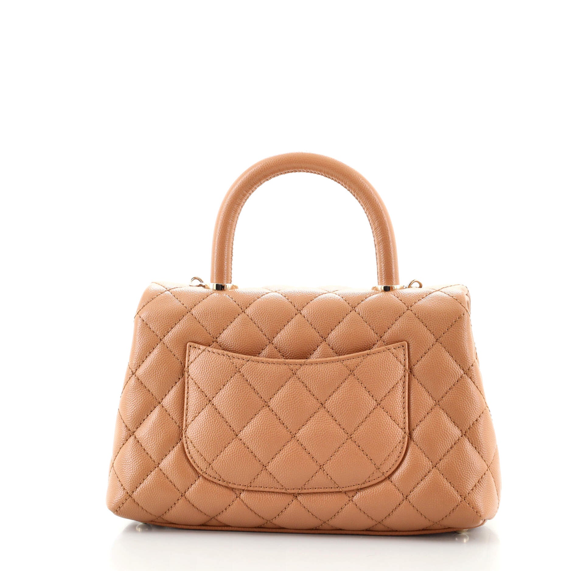 Coco Top Handle Bag Quilted Caviar Mini