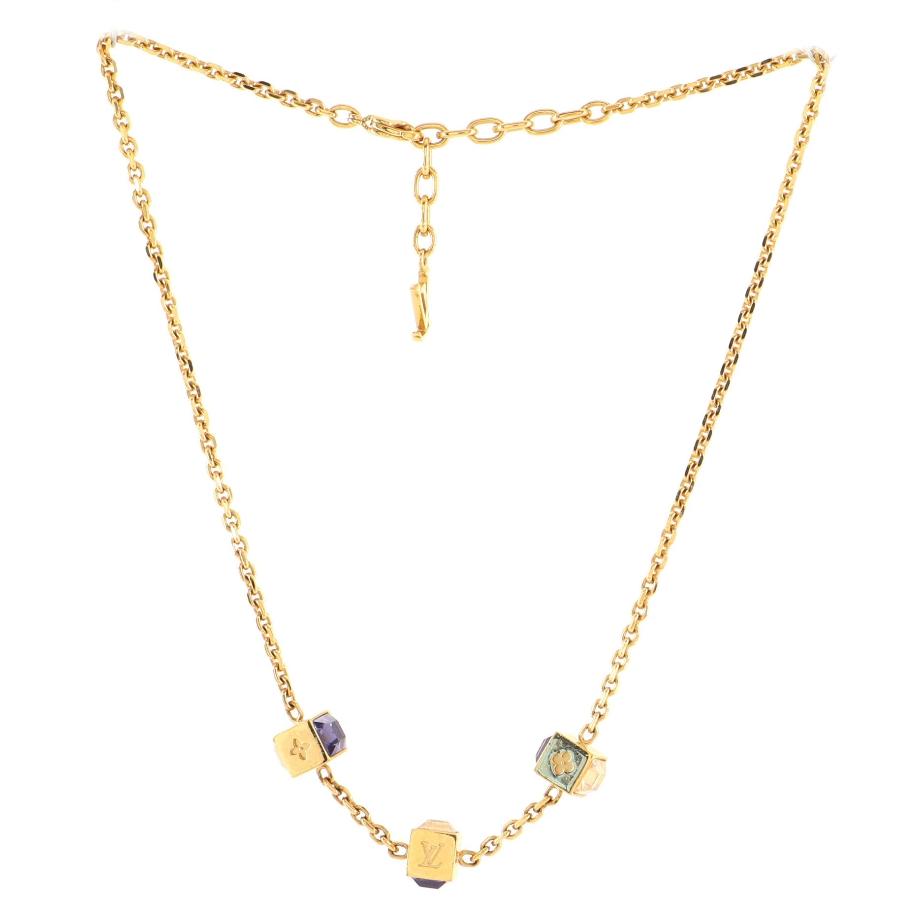 Gamble Short Necklace Metal with Crystal