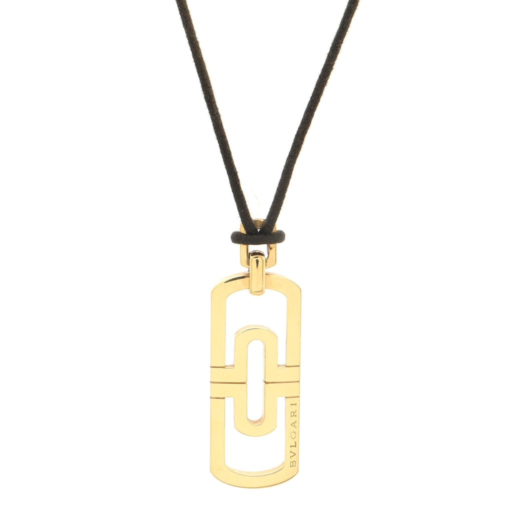 Parentesi Pendant Necklace 18K Yellow Gold with Cord