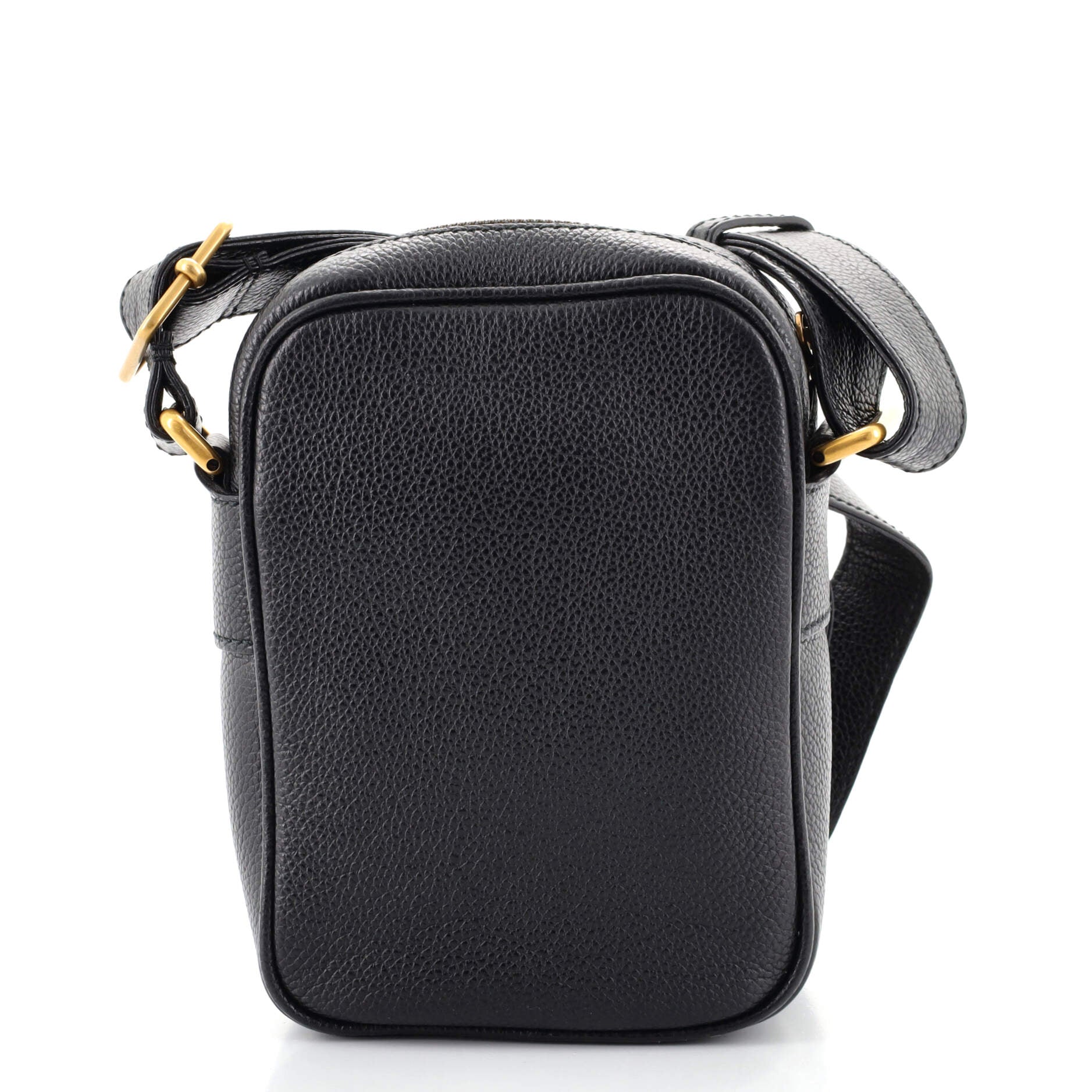 Logo Zip Messenger Bag Printed Leather Mini