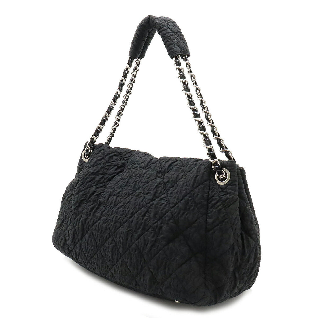 Chanel Nylon Enamel Coco Mark 2way Chain Bag Black