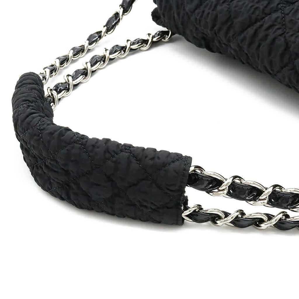 Chanel Nylon Enamel Coco Mark 2way Chain Bag Black