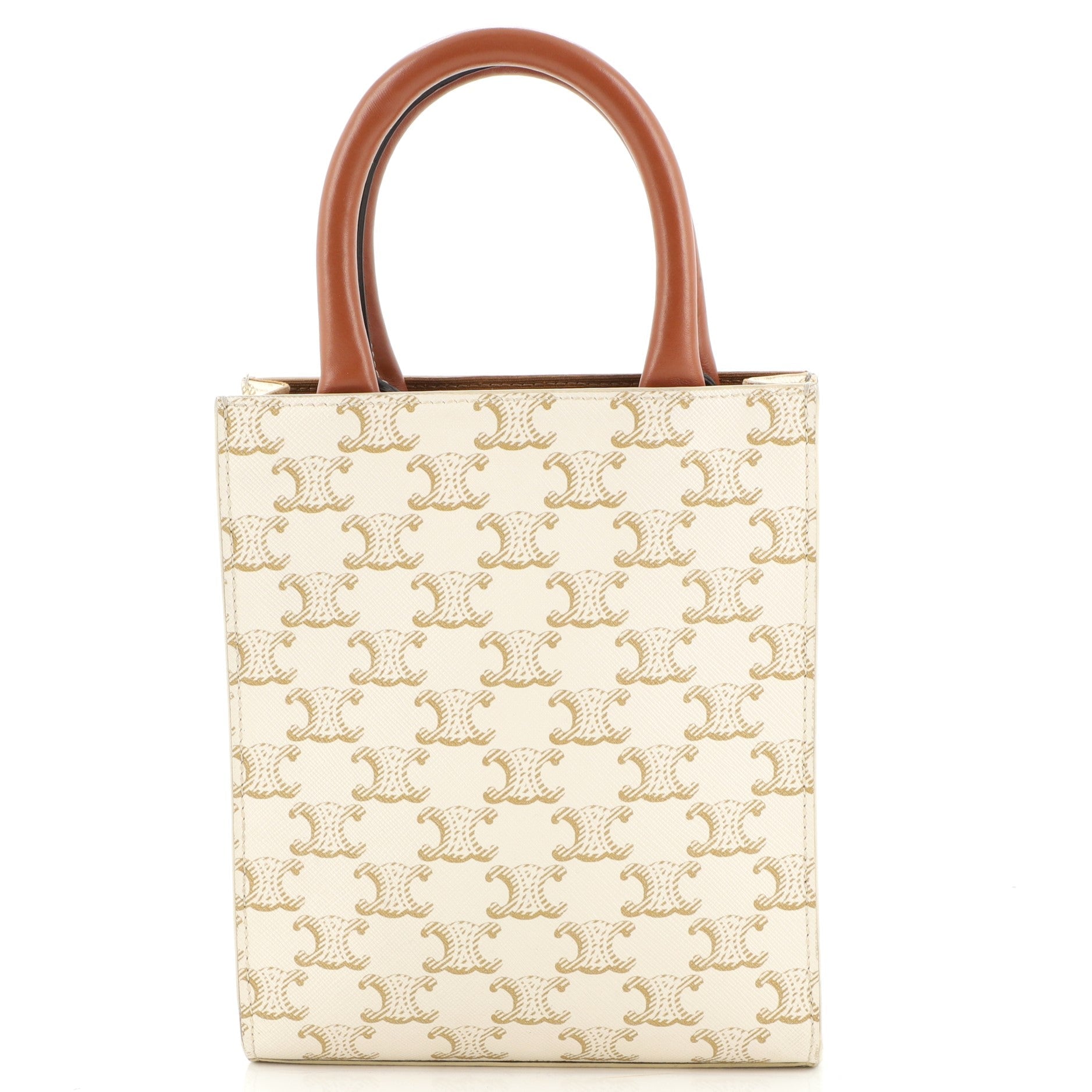 Vertical Cabas Tote Triomphe Coated Canvas Mini