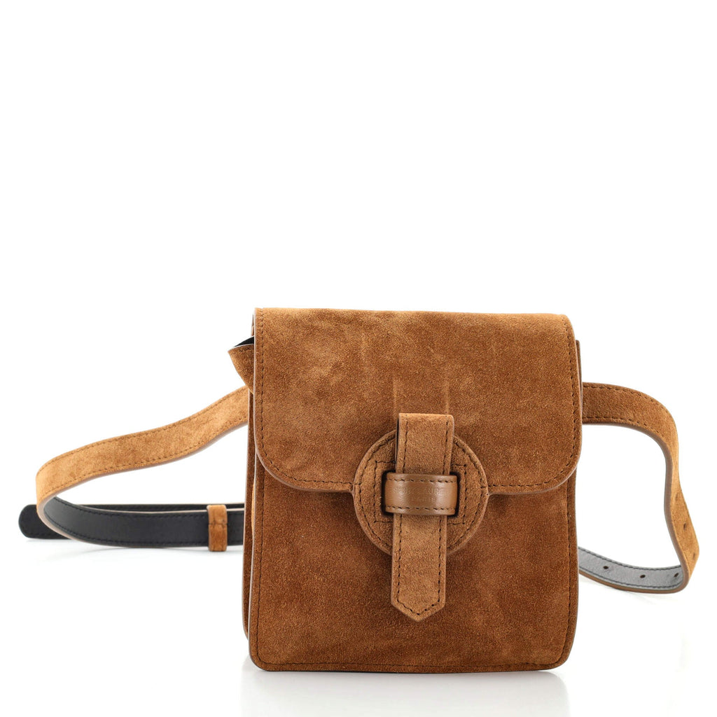 Flap Belt Bag Suede Mini