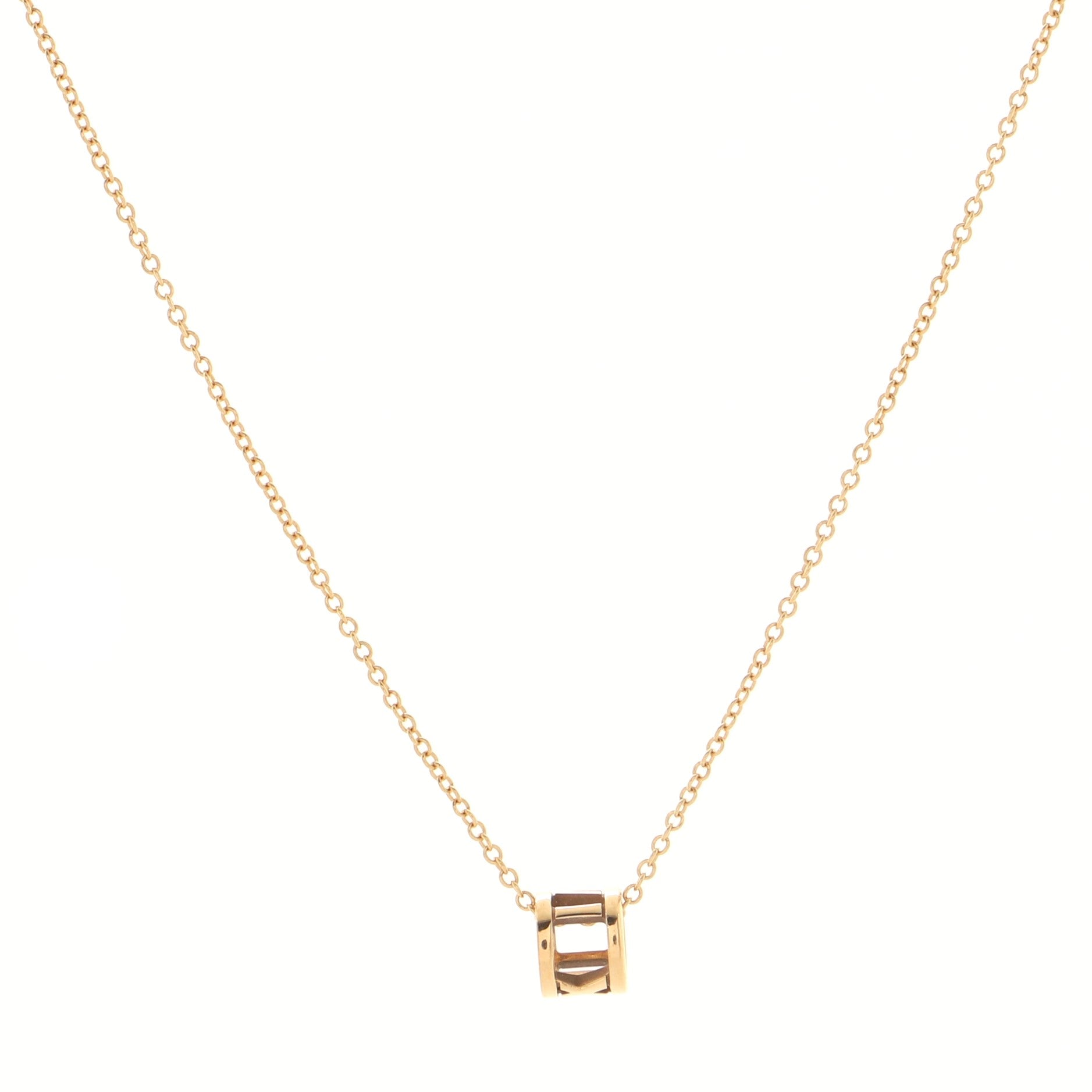 Atlas Open Pendant Necklace 18K Rose Gold