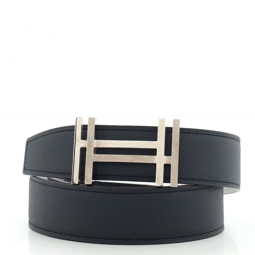 H Au Carre Reversible Belt Leather Medium 95