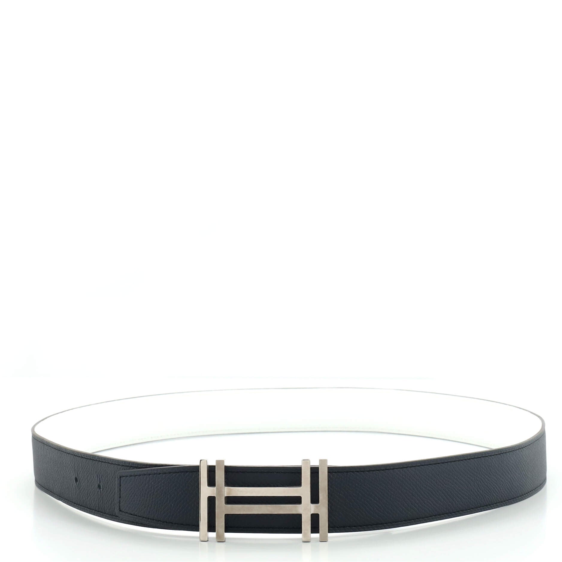 H Au Carre Reversible Belt Leather Medium 95