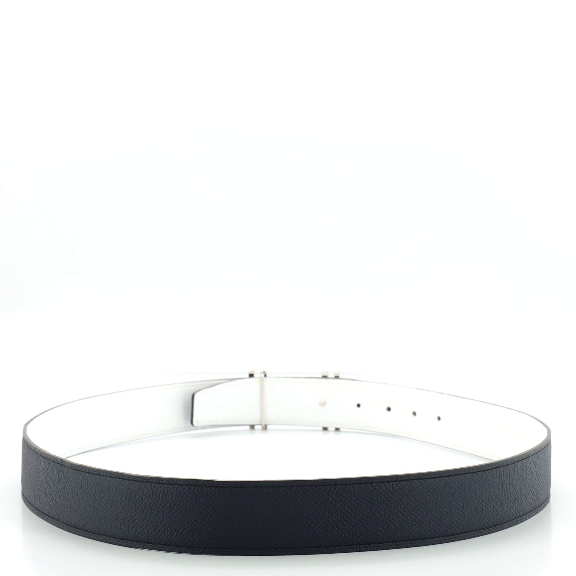 H Au Carre Reversible Belt Leather Medium 95