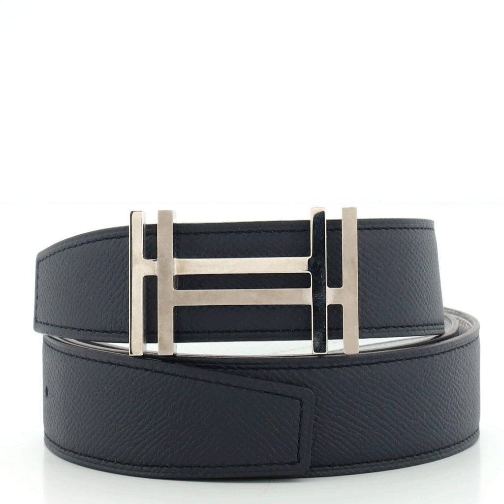 H Au Carre Reversible Belt Leather Medium 95