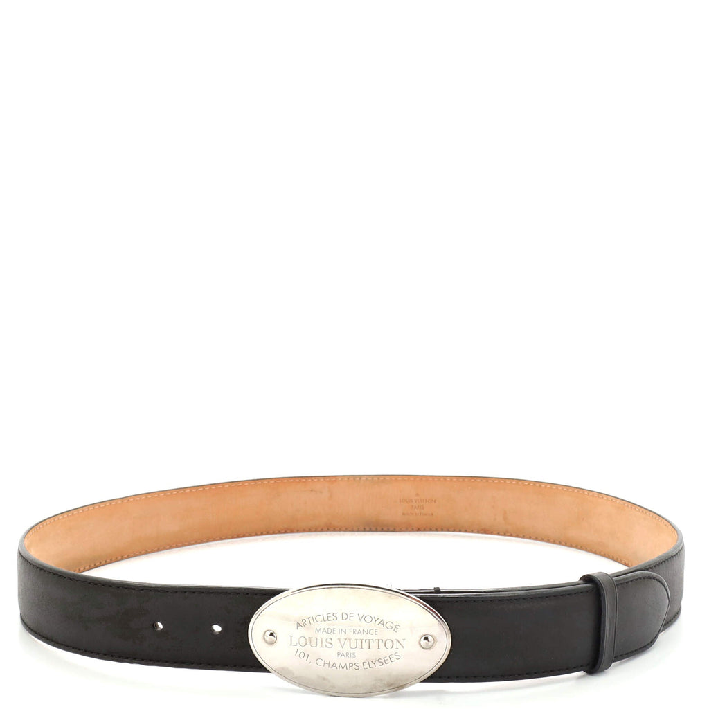 Voyage Oval Buckle Belt Leather Medium 90