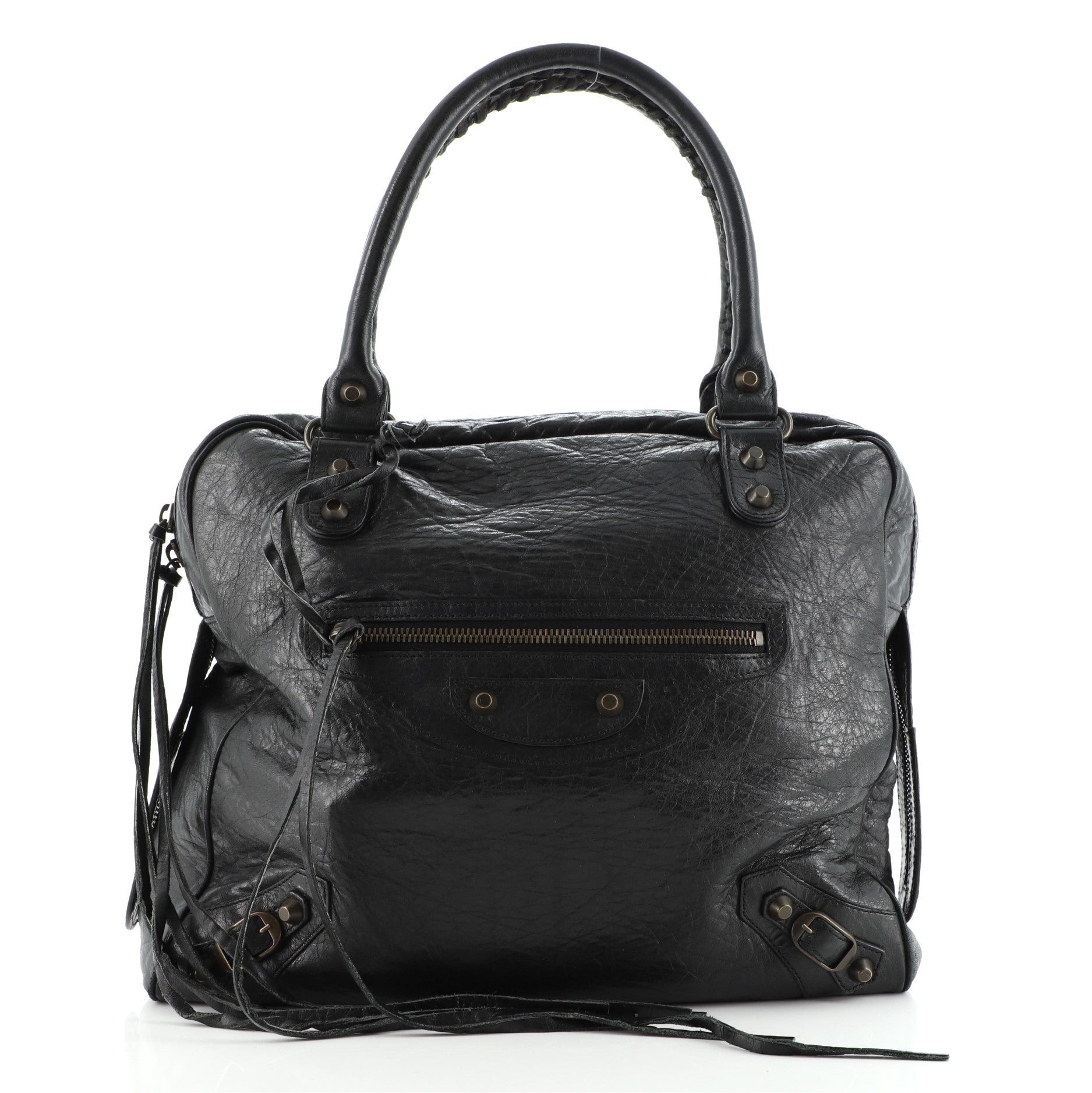 Classic Studs Bowling Bag Leather Mini