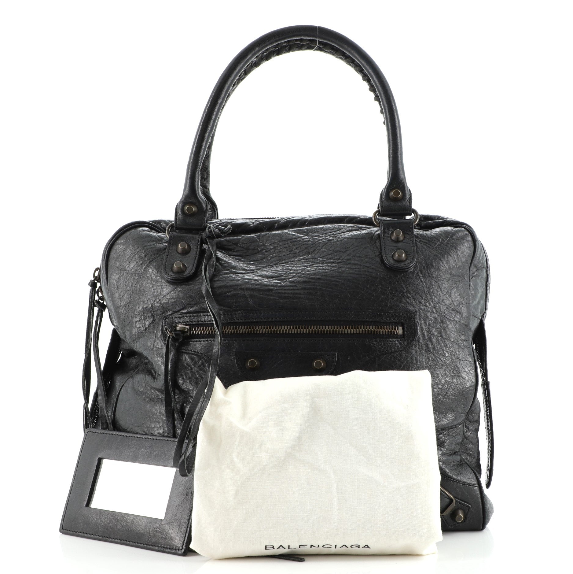 Classic Studs Bowling Bag Leather Mini
