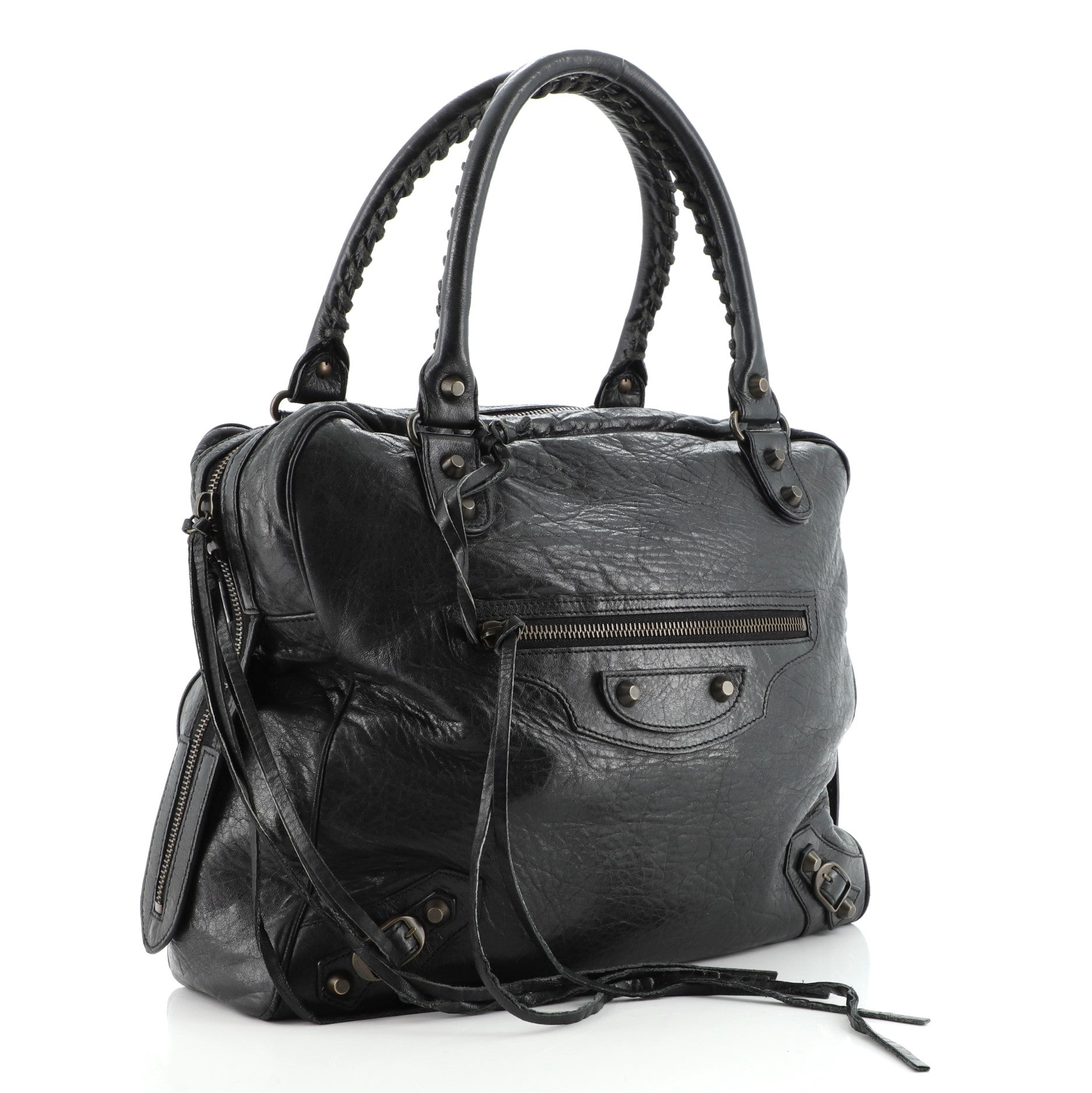 Classic Studs Bowling Bag Leather Mini