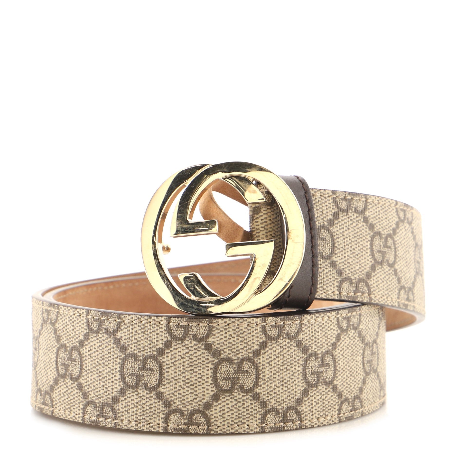 Interlocking G Belt GG Coated Canvas Wide 85
