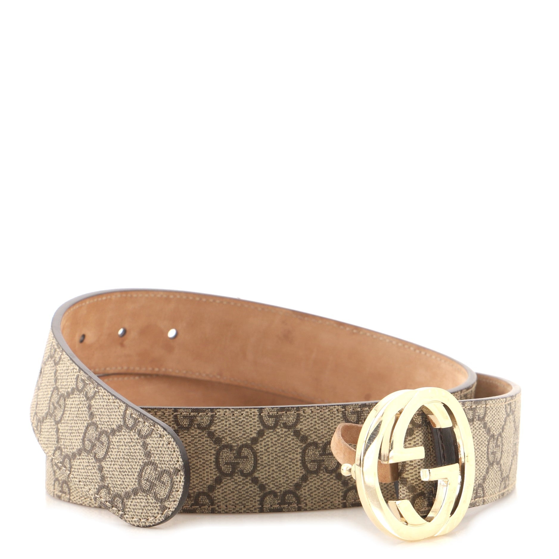 Interlocking G Belt GG Coated Canvas Wide 85