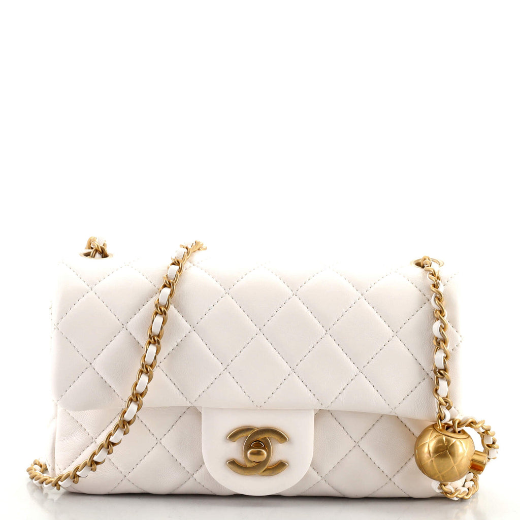 Pearl Crush Flap Bag Quilted Lambskin Mini