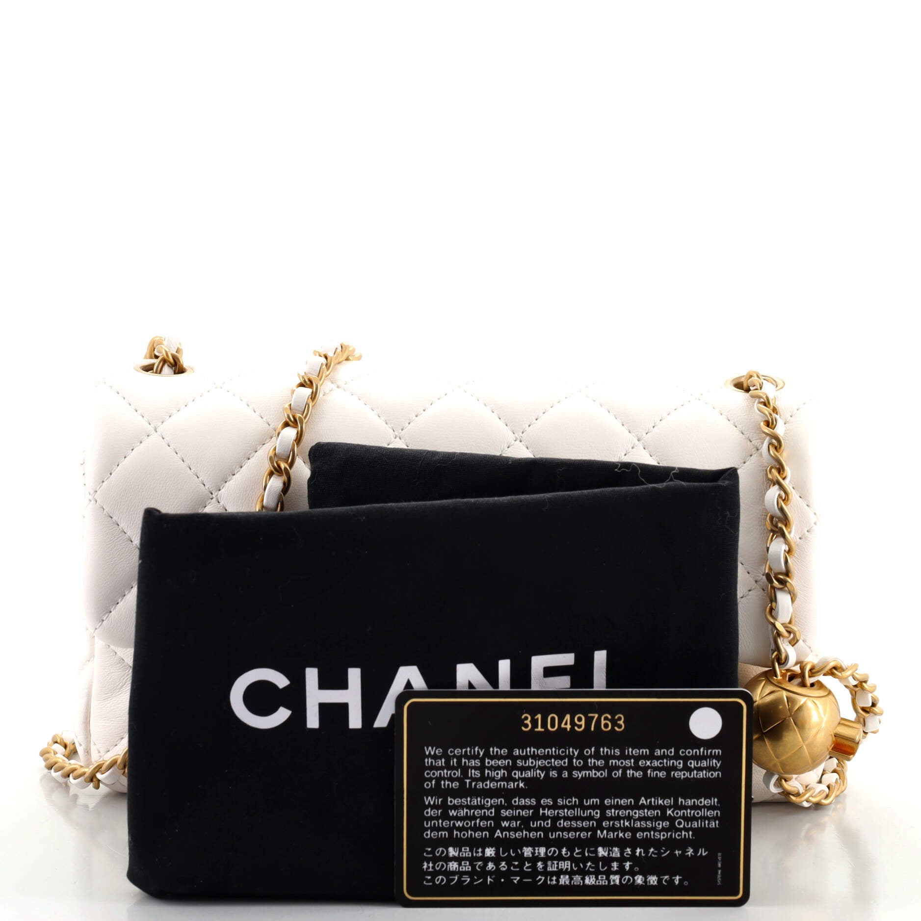 Pearl Crush Flap Bag Quilted Lambskin Mini