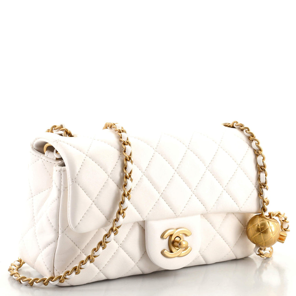 Pearl Crush Flap Bag Quilted Lambskin Mini