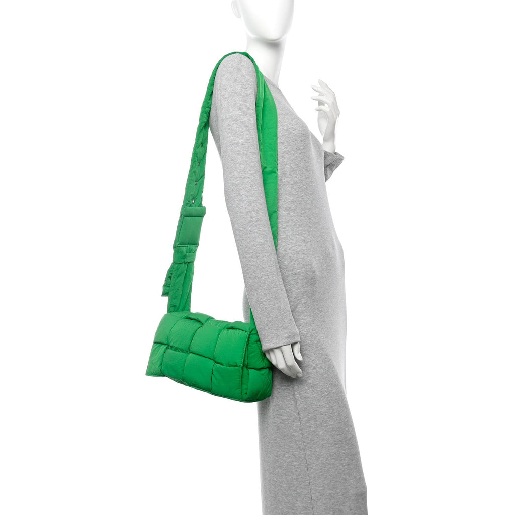Nylon Intrecciato Padded Tech Cassette Bag Parakeet